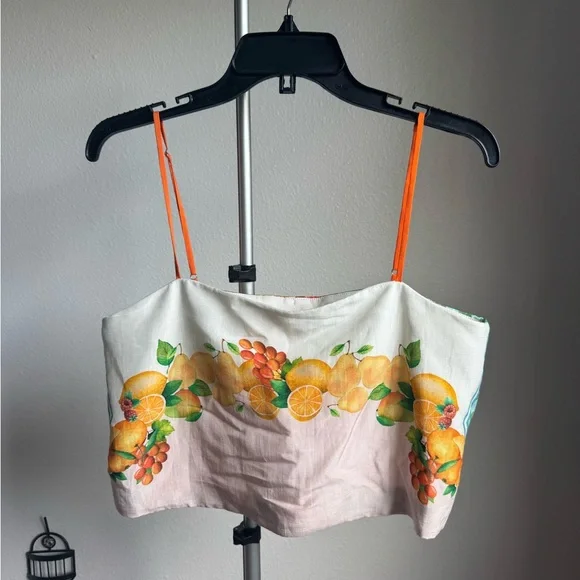 NWT Antonio Melani CLIO Collection Citrus Crop Top Sz 6 - Picture 2 of 7